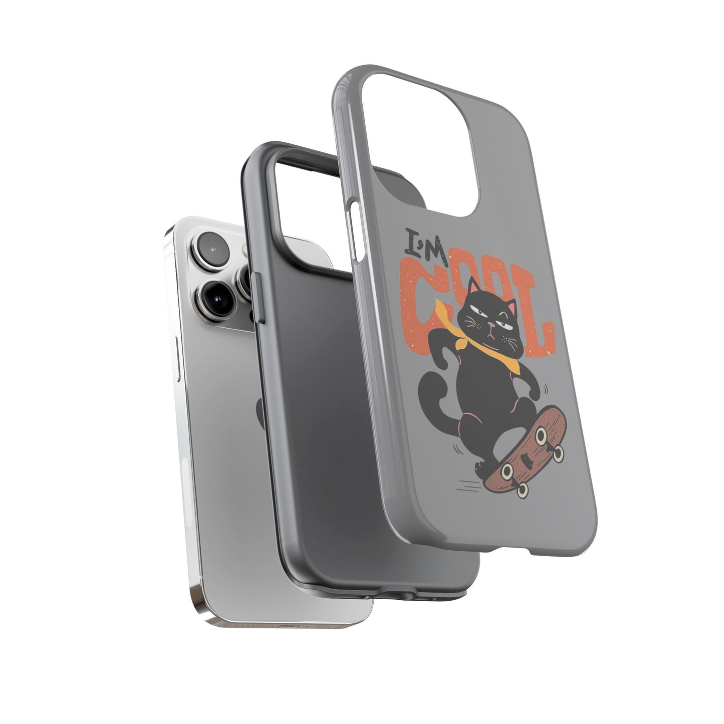 Cool Cat Phone Case - Fun Skateboard Design for Cat Lovers
