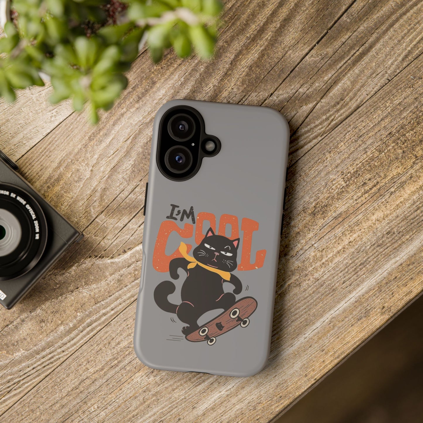 Cool Cat Phone Case - Fun Skateboard Design for Cat Lovers