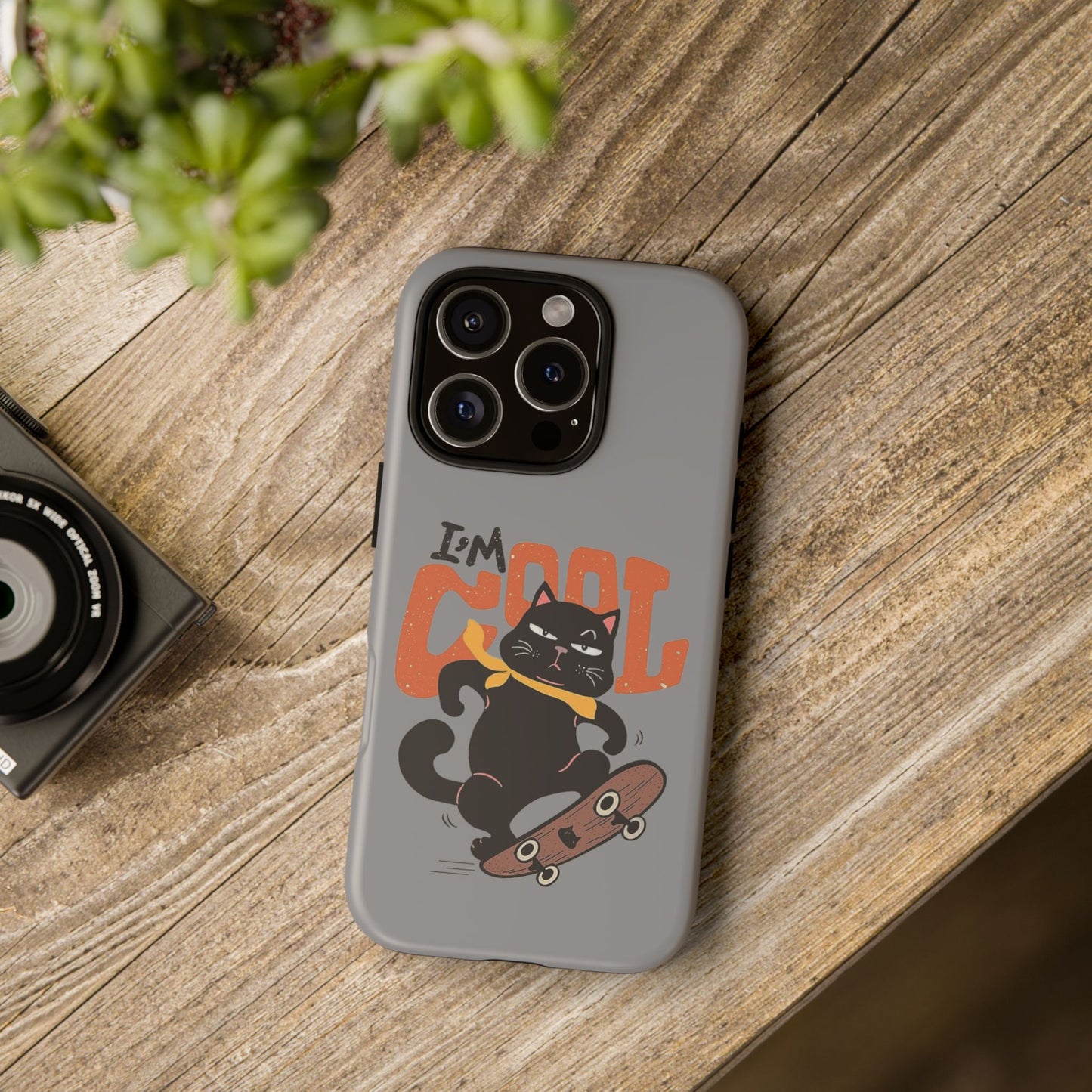 Cool Cat Phone Case - Fun Skateboard Design for Cat Lovers