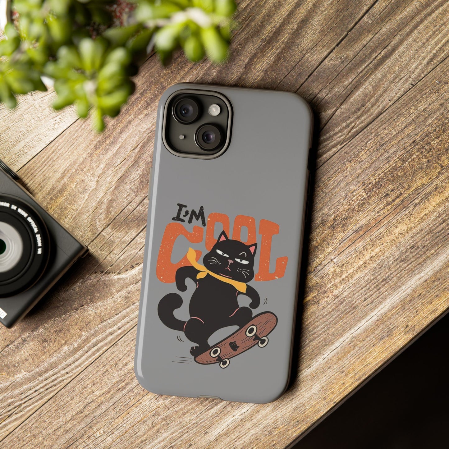 Cool Cat Phone Case - Fun Skateboard Design for Cat Lovers