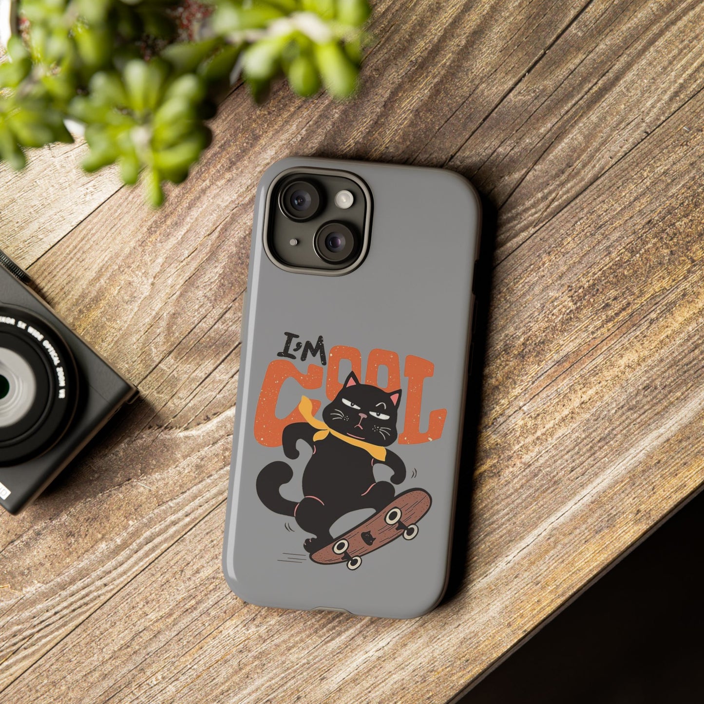 Cool Cat Phone Case - Fun Skateboard Design for Cat Lovers