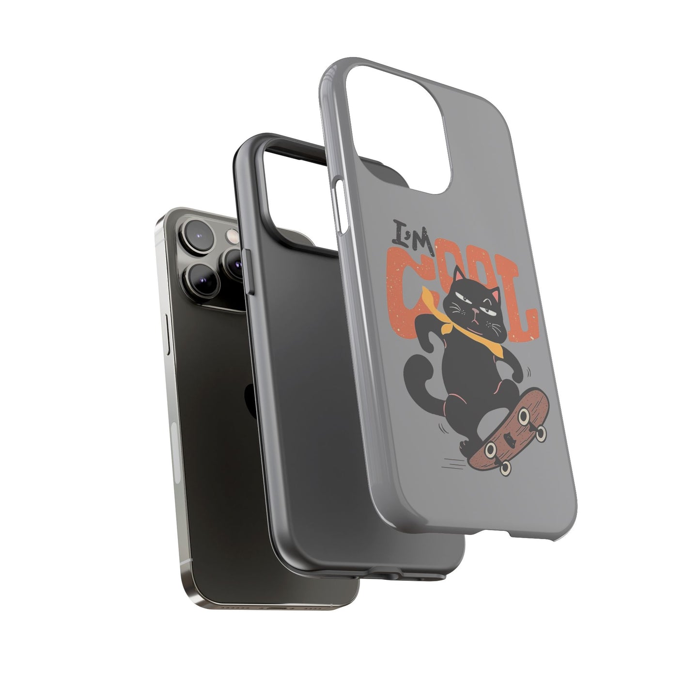 Cool Cat Phone Case - Fun Skateboard Design for Cat Lovers
