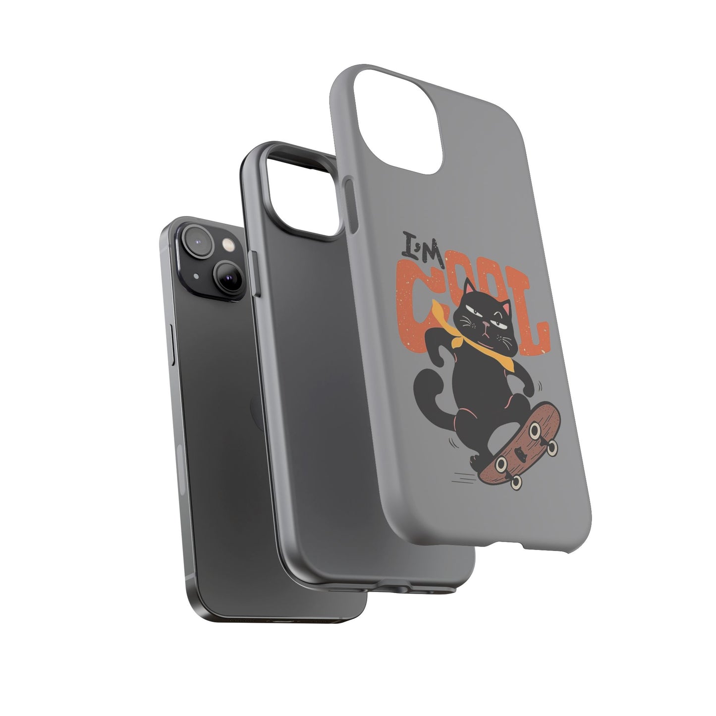 Cool Cat Phone Case - Fun Skateboard Design for Cat Lovers