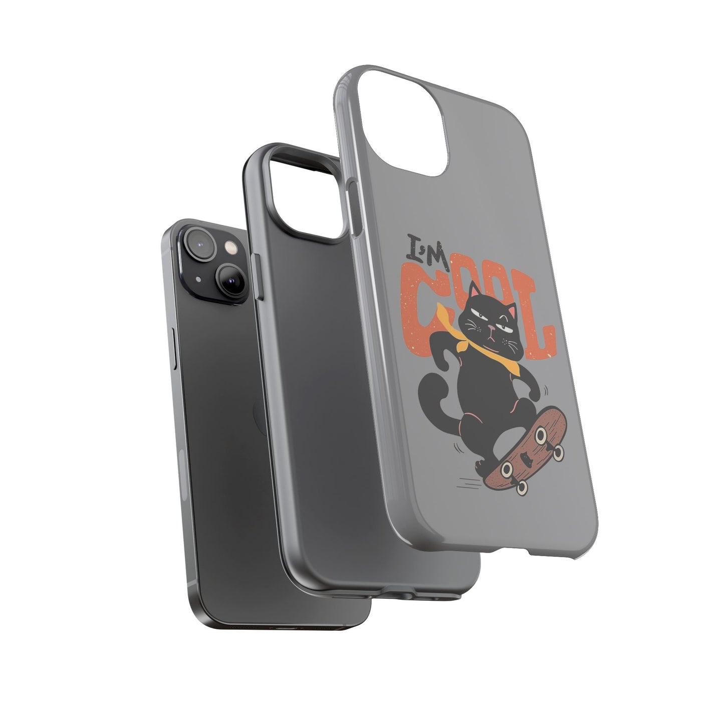 Cool Cat Phone Case - Fun Skateboard Design for Cat Lovers