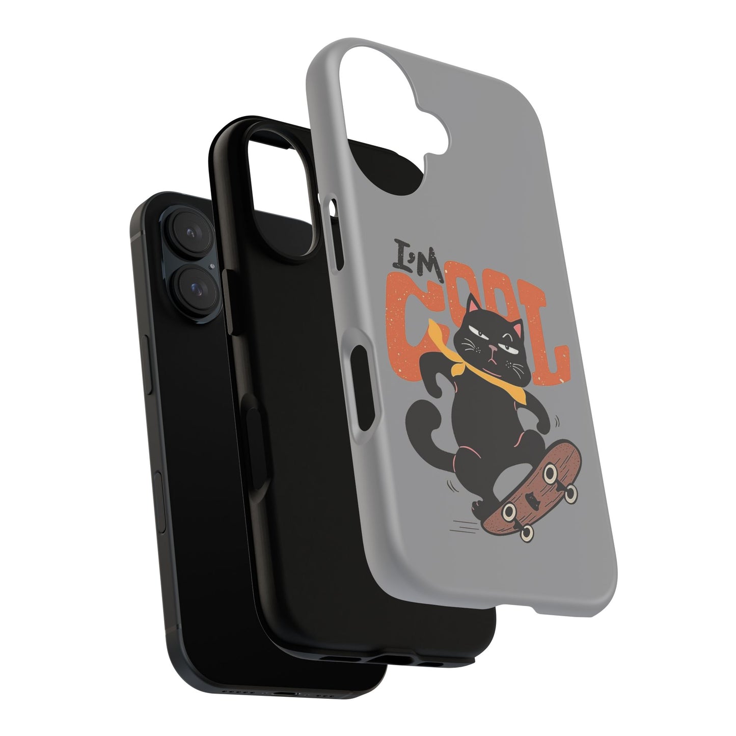Cool Cat Phone Case - Fun Skateboard Design for Cat Lovers