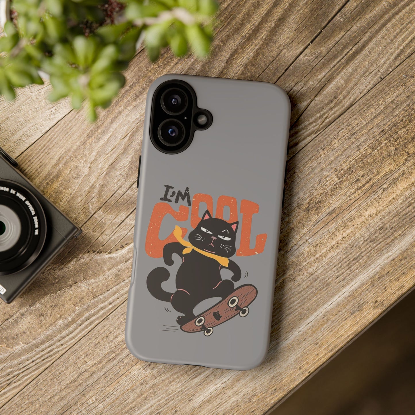 Cool Cat Phone Case - Fun Skateboard Design for Cat Lovers