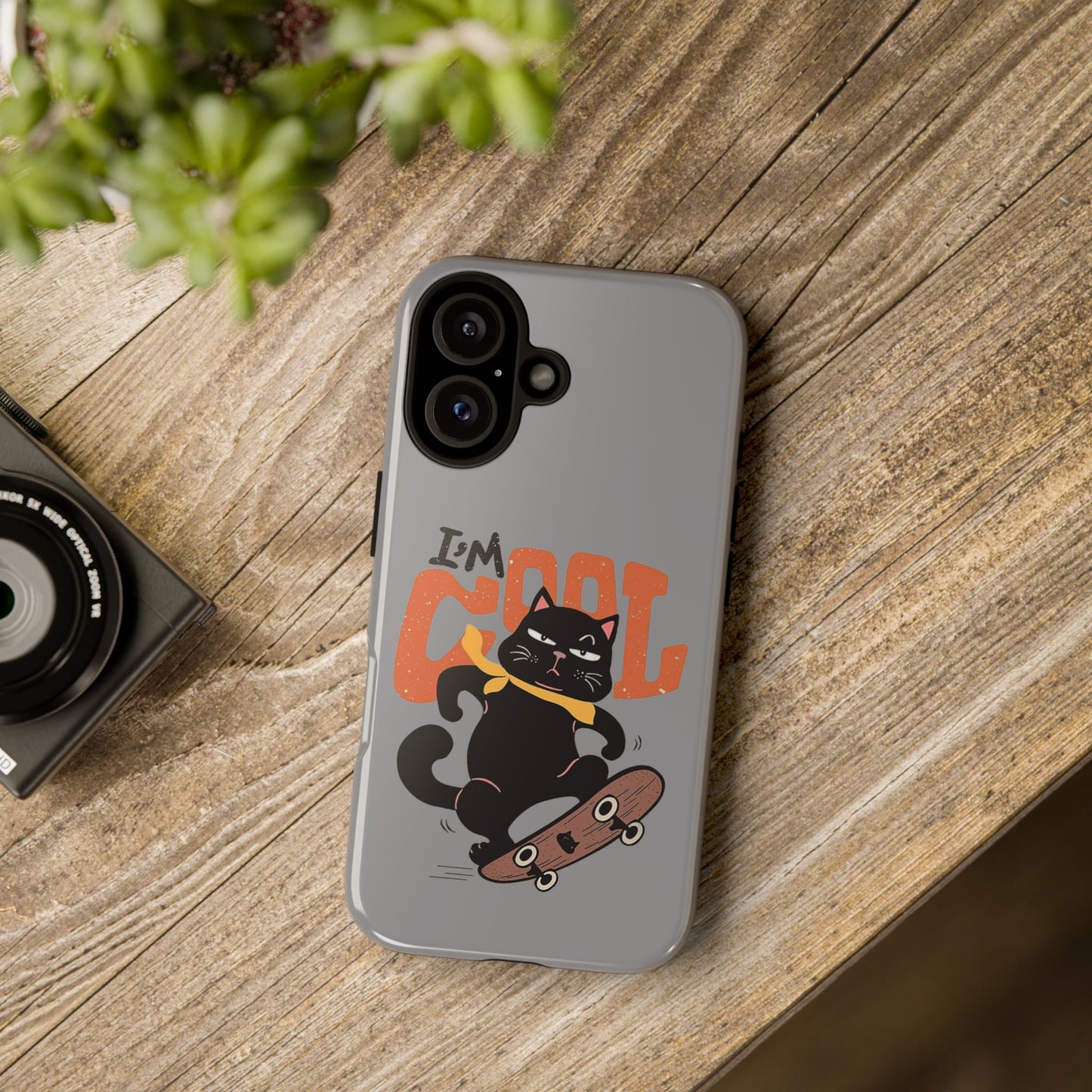 Cool Cat Phone Case - Fun Skateboard Design for Cat Lovers