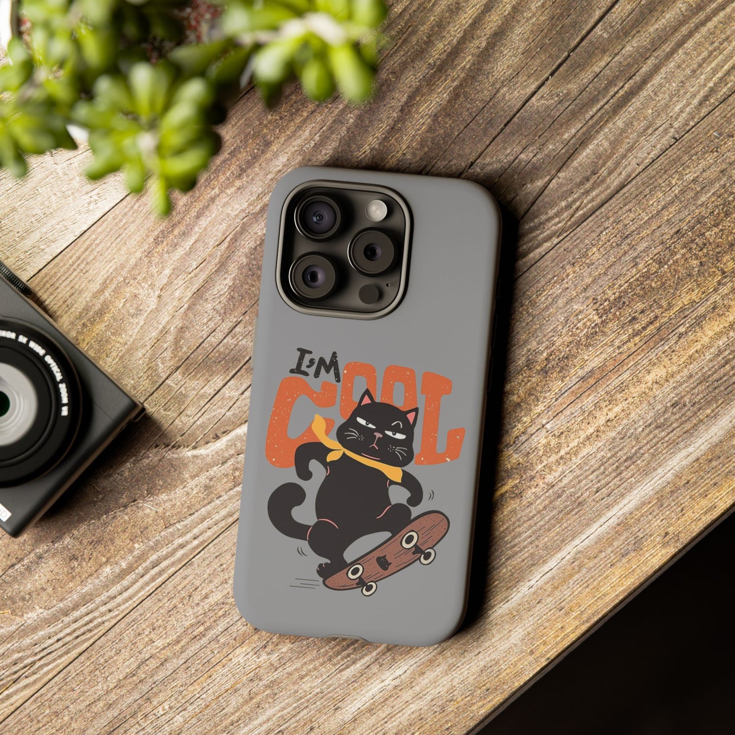 Cool Cat Phone Case - Fun Skateboard Design for Cat Lovers