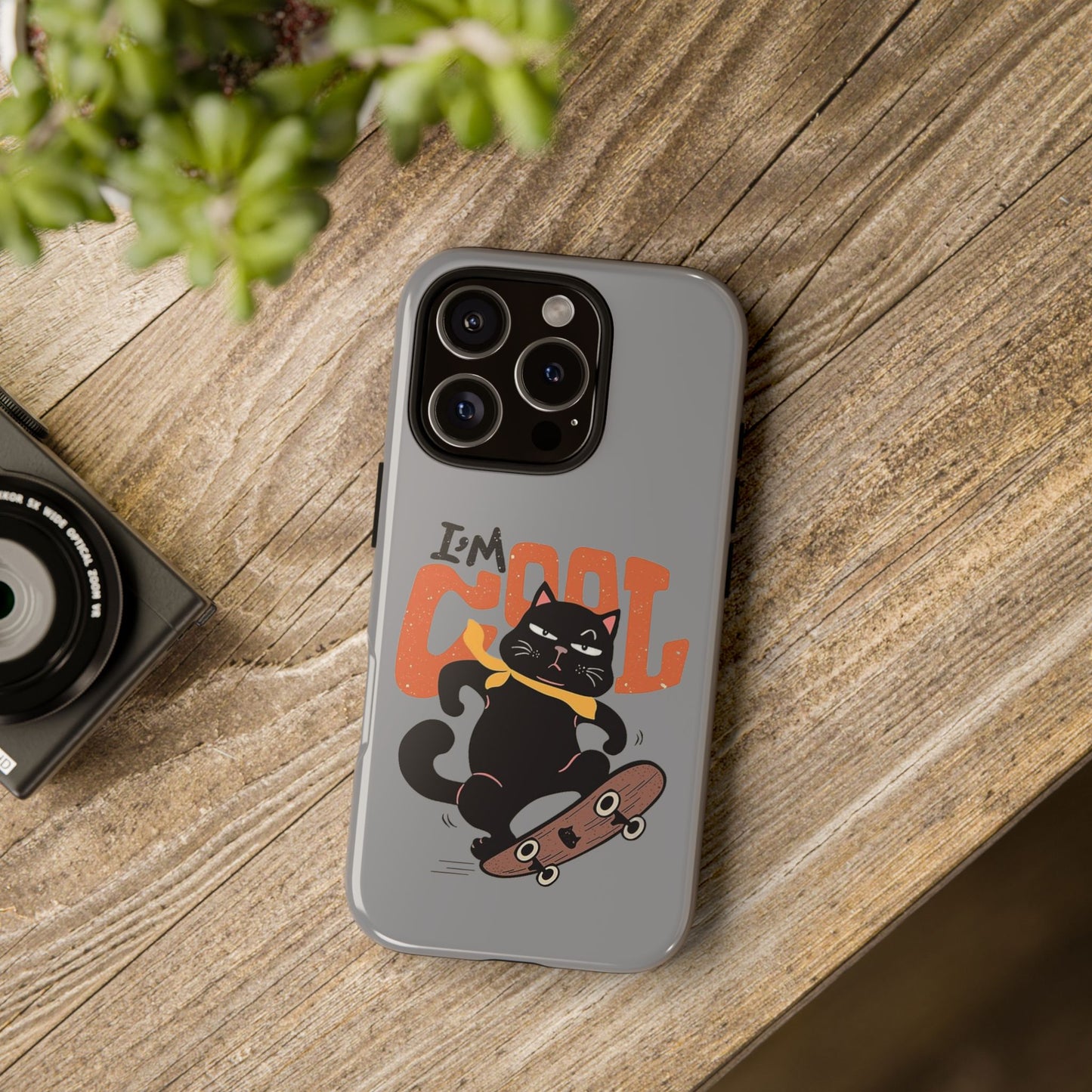 Cool Cat Phone Case - Fun Skateboard Design for Cat Lovers