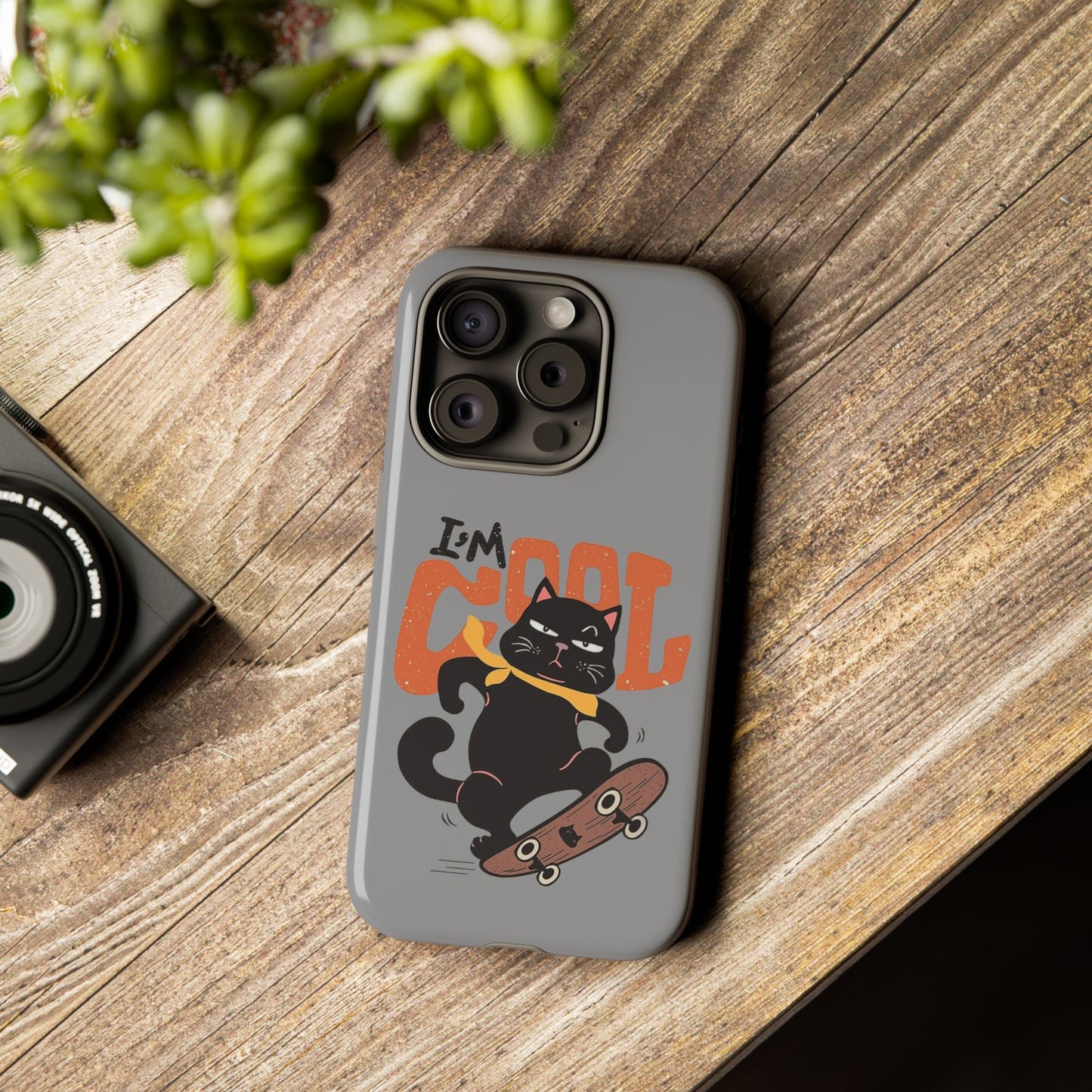 Cool Cat Phone Case - Fun Skateboard Design for Cat Lovers