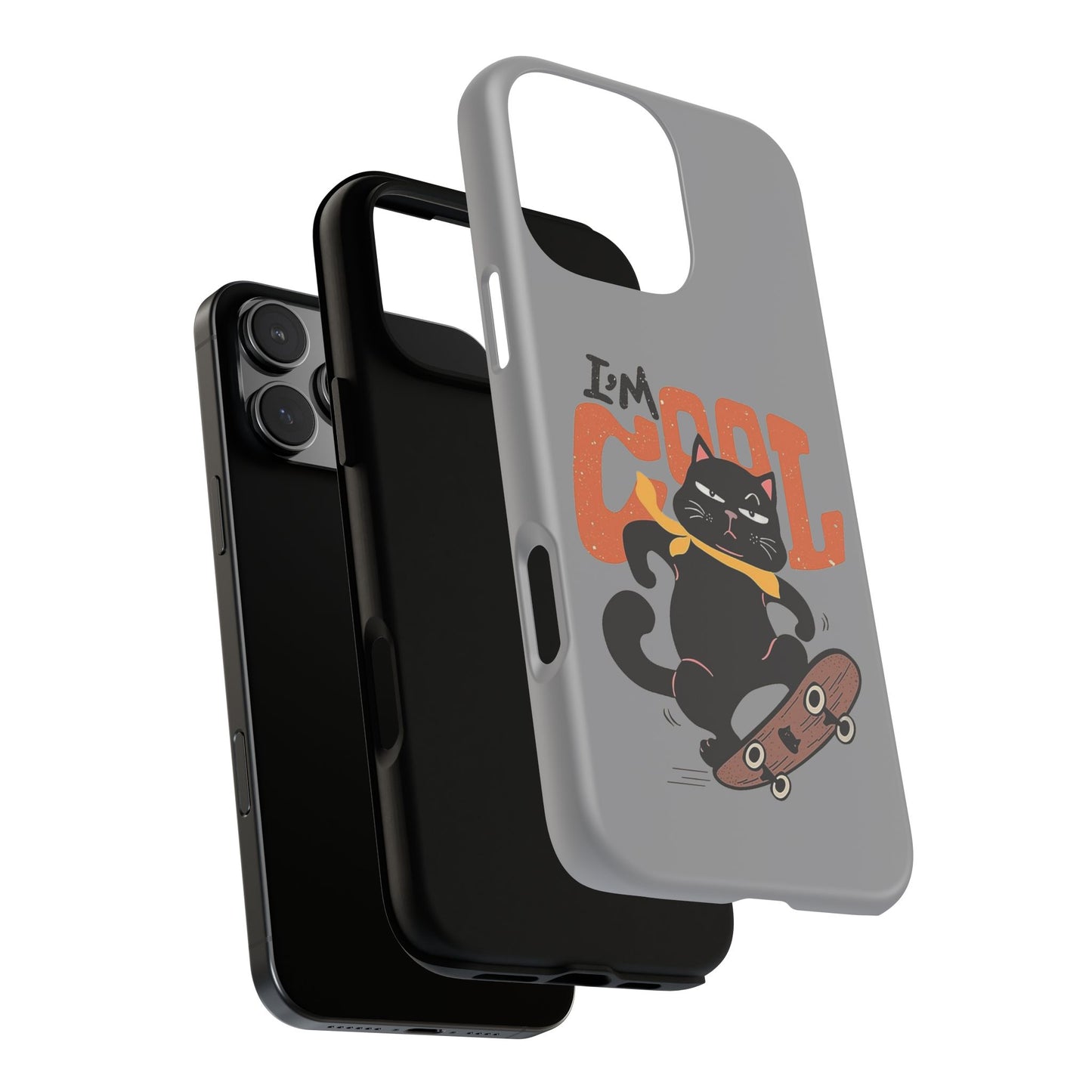 Cool Cat Phone Case - Fun Skateboard Design for Cat Lovers