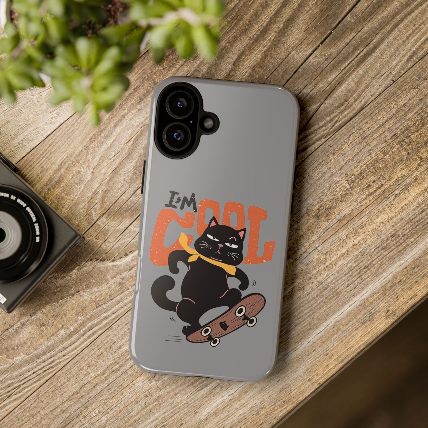 Cool Cat Phone Case - Fun Skateboard Design for Cat Lovers