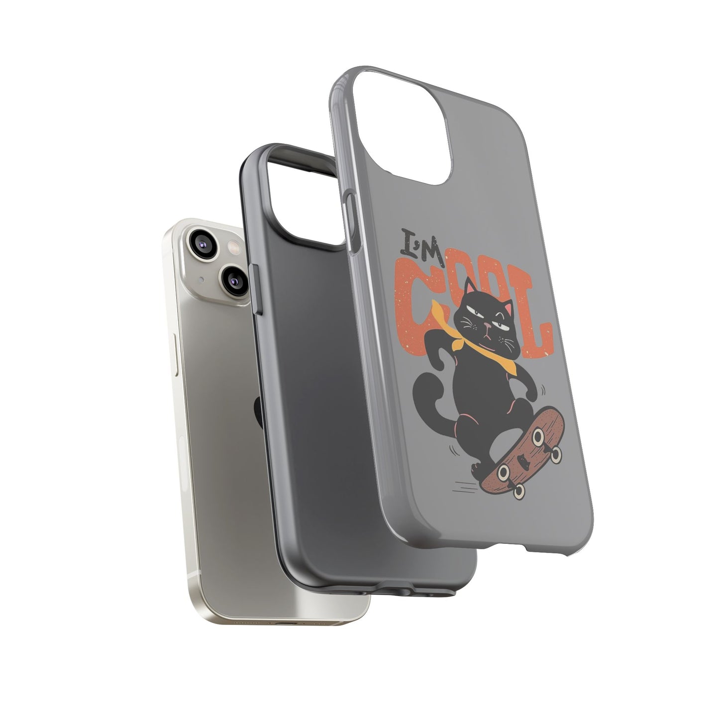 Cool Cat Phone Case - Fun Skateboard Design for Cat Lovers