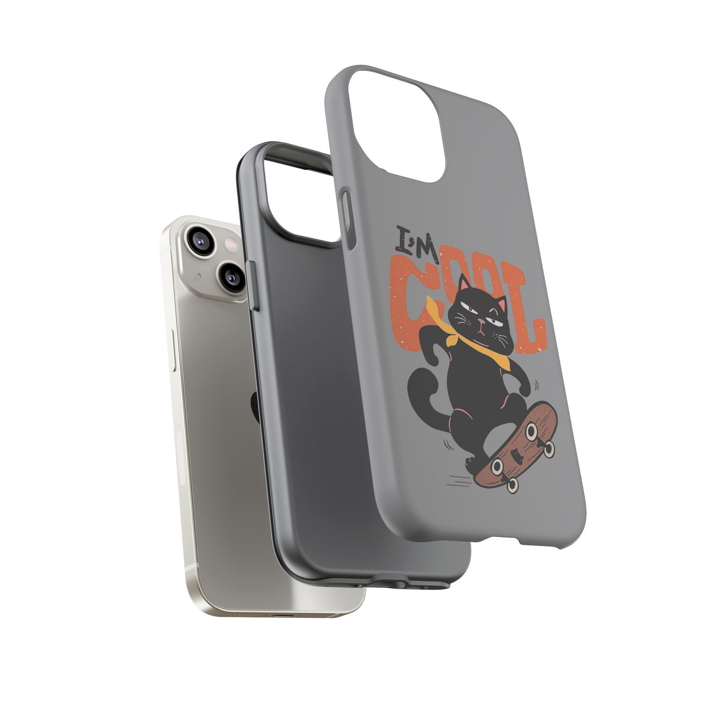 Cool Cat Phone Case - Fun Skateboard Design for Cat Lovers