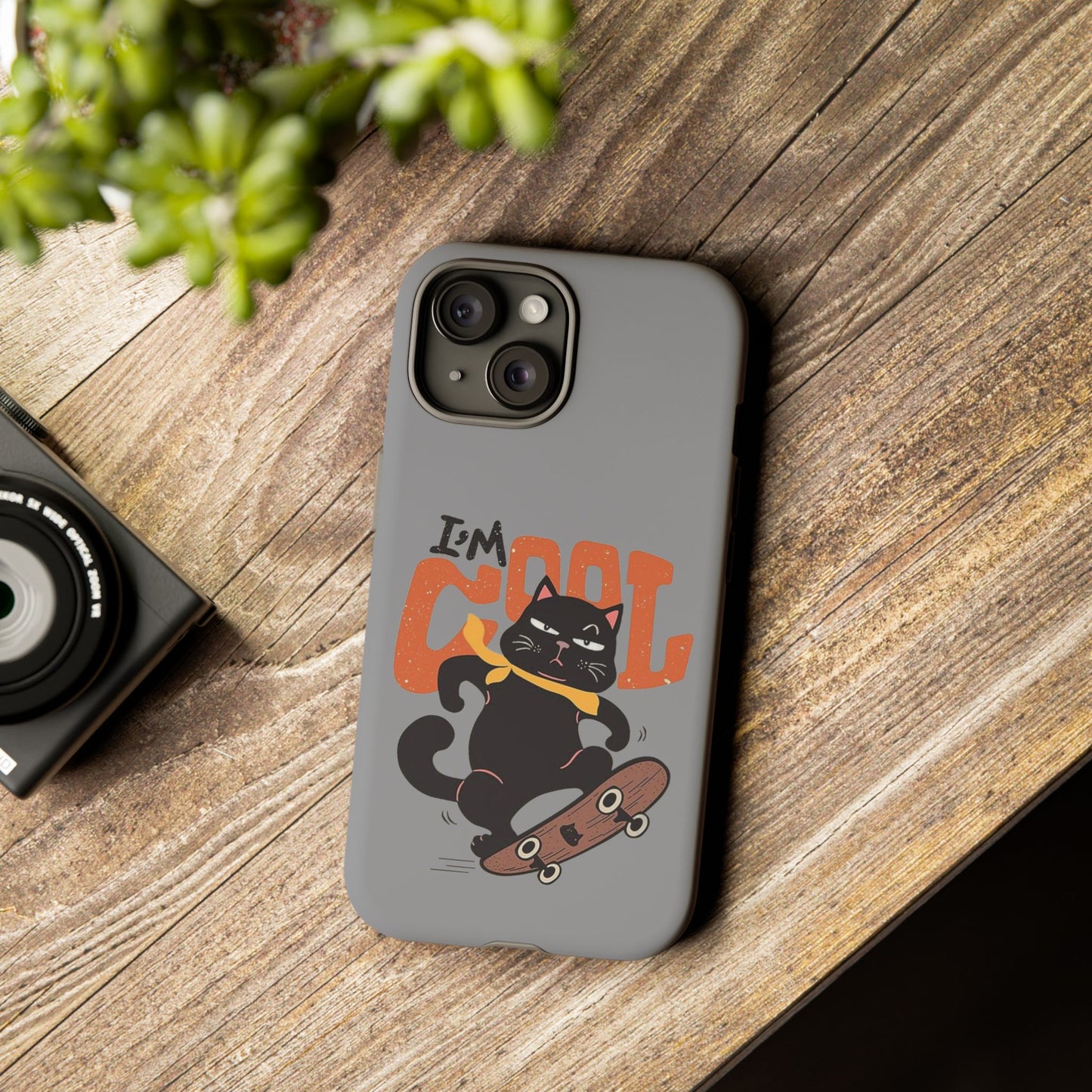 Cool Cat Phone Case - Fun Skateboard Design for Cat Lovers