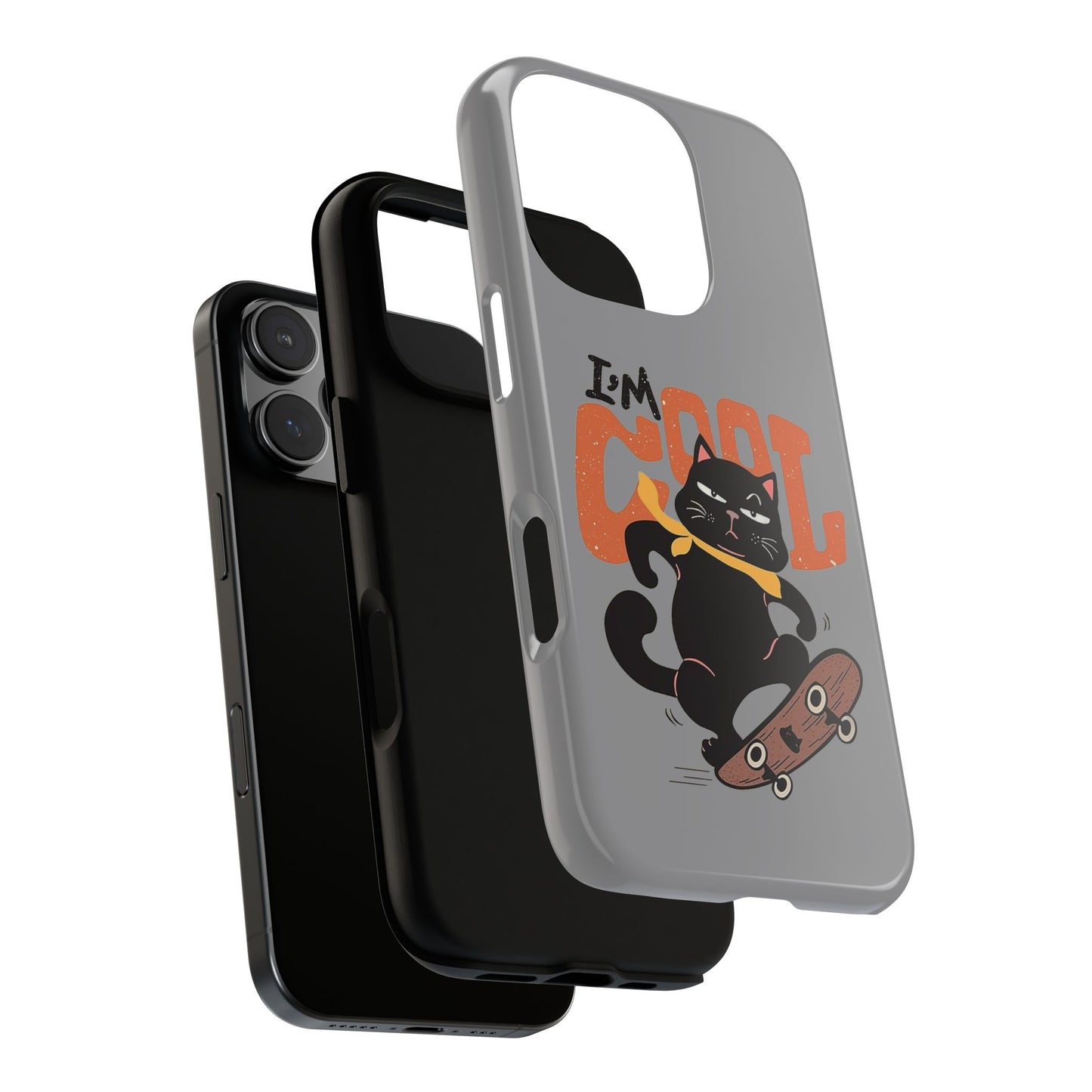 Cool Cat Phone Case - Fun Skateboard Design for Cat Lovers