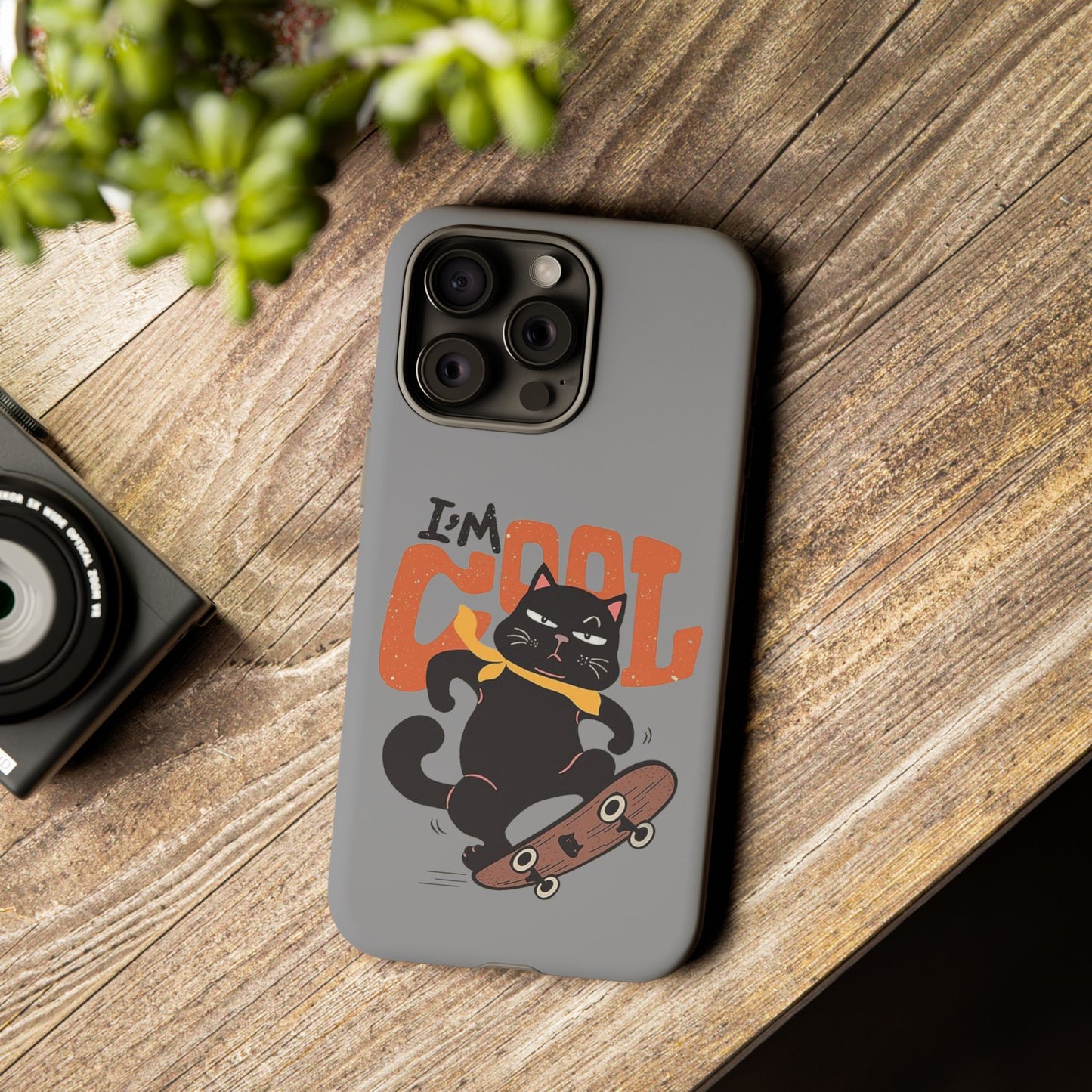 Cool Cat Phone Case - Fun Skateboard Design for Cat Lovers