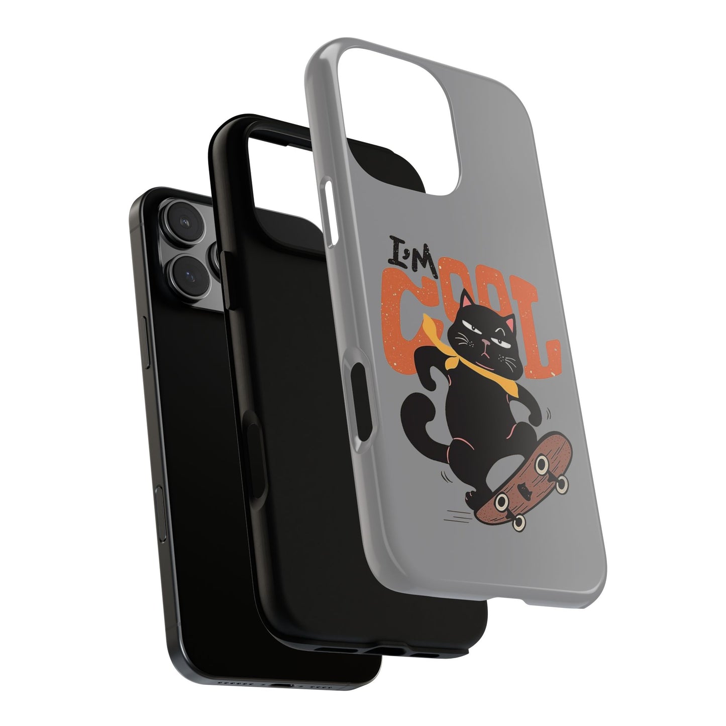 Cool Cat Phone Case - Fun Skateboard Design for Cat Lovers