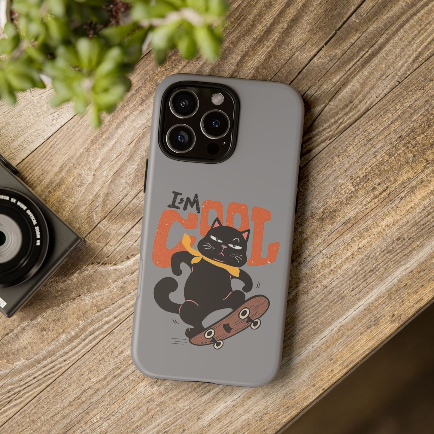 Cool Cat Phone Case - Fun Skateboard Design for Cat Lovers