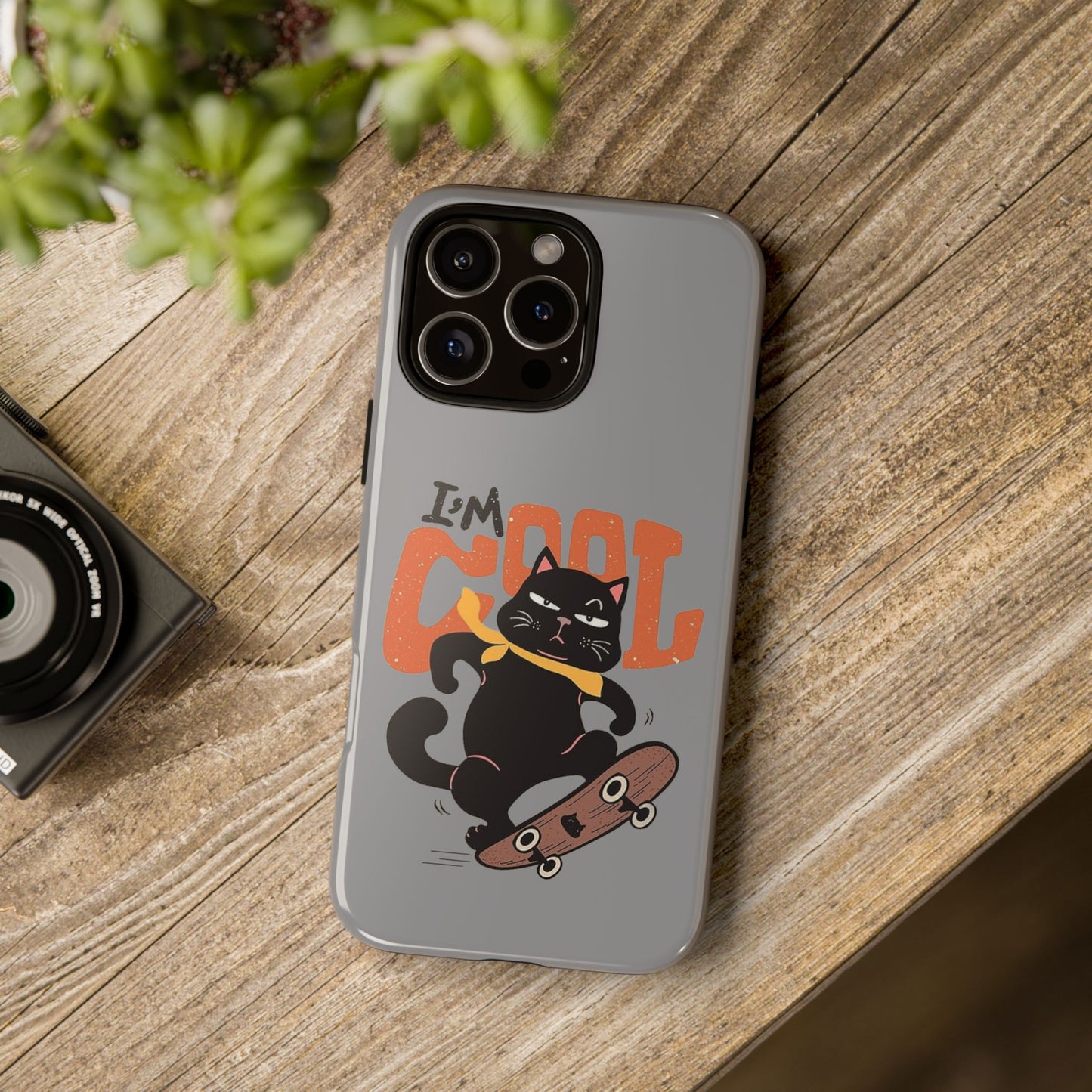 Cool Cat Phone Case - Fun Skateboard Design for Cat Lovers