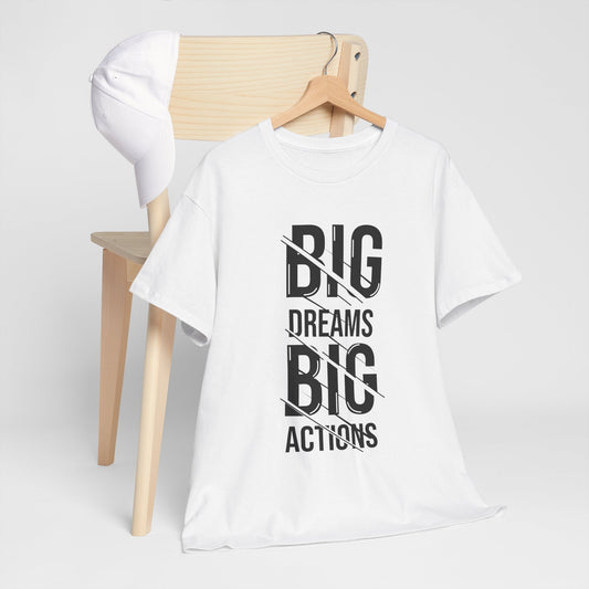 "Inspo Unisex Cotton Tee | Big Dreams, Big Actions"